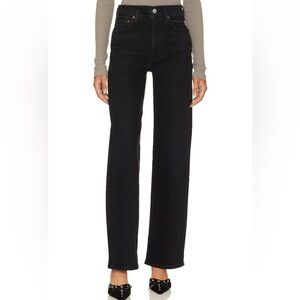 Harper Mid Rise Relaxed Straight Jeans